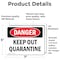 Signmission Keep Out Quarantine Danger Sign, Vinyl Decal, 7in W x 5in L, 2PK OS-2PACK-DS-D-57-L-1872 - alternate 2